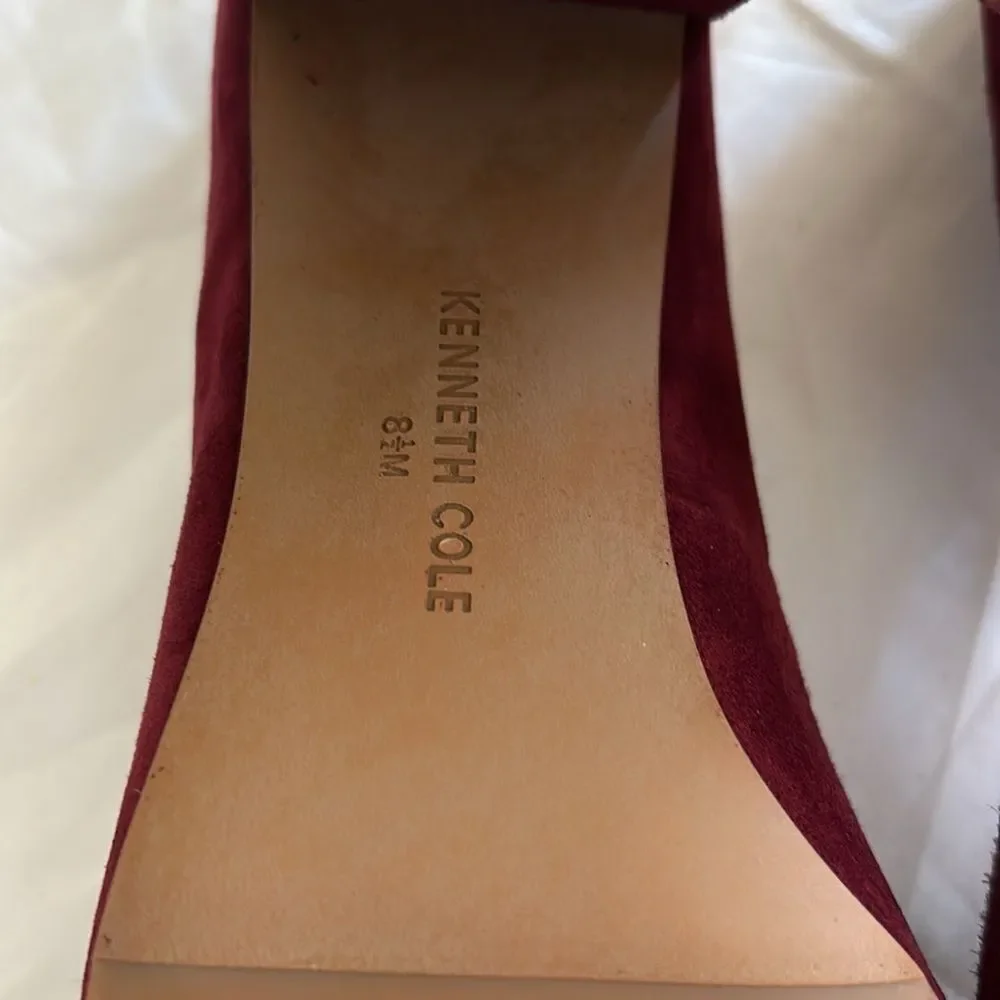 Kenneth Cole Margaux Pointed Toe Block Heel Pumps, size 8.5, color is Brick, NWT_7
